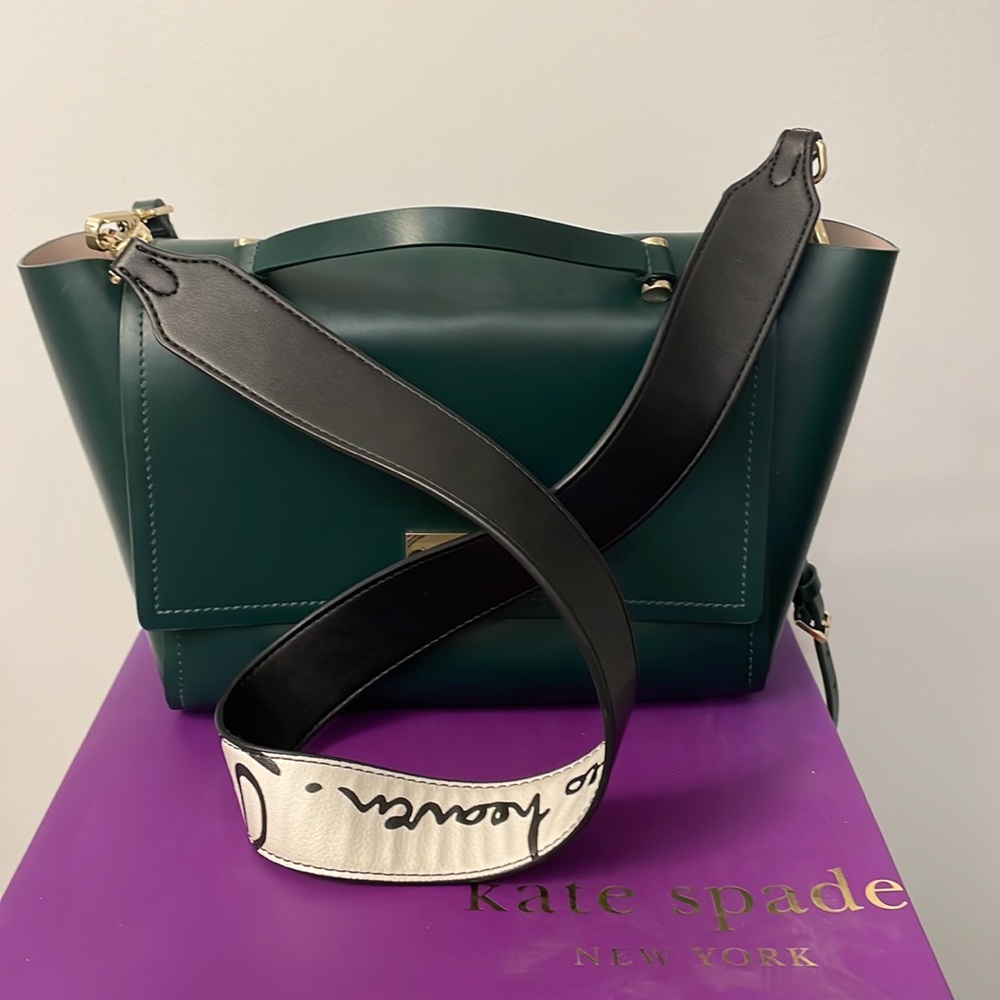 KATE SPADE forest green leather satchel - Picture 9 of 9